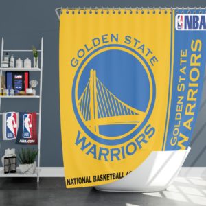 Golden State Warriors NBA Basketball Bathroom Shower Curtain