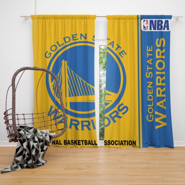 Golden State Warriors NBA Basketball Bedroom Window Curtain