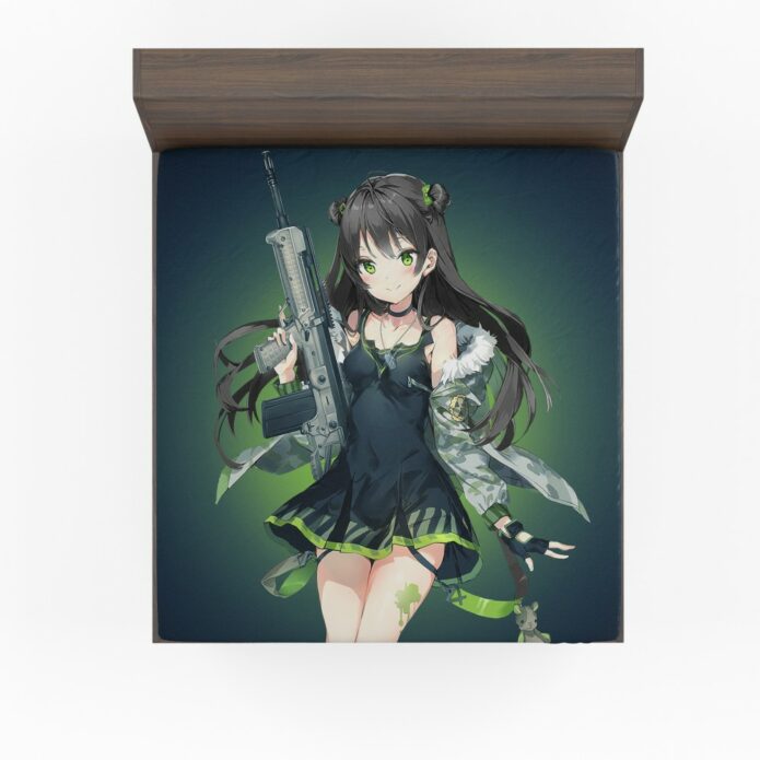 Green Girls Frontline Anime Fitted Sheet