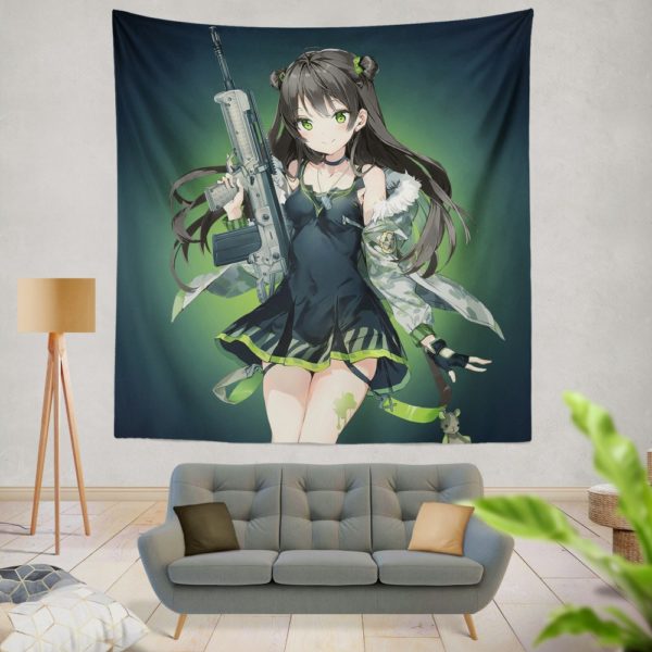 Green Girls Frontline Anime Wall Hanging Tapestry