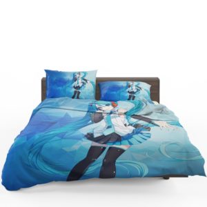 Hatsune Miku Anime Girl Polygons Blue Bedding Set 1