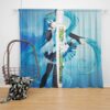Hatsune Miku Anime Girl Polygons Blue Bedroom Window Curtain