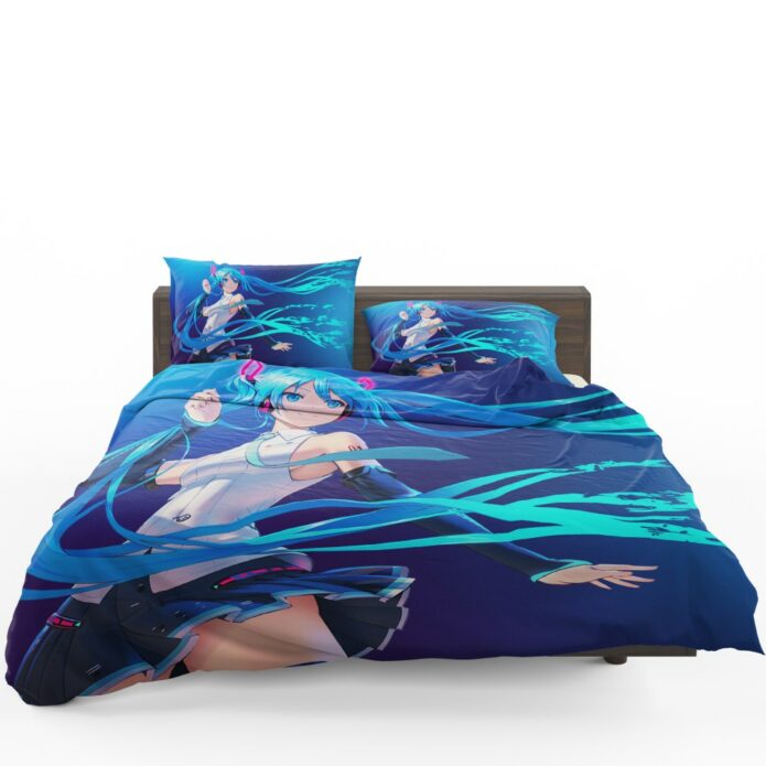 Hatsune Miku Anime Girl Vocaloid Long Hair Bedding Set 1