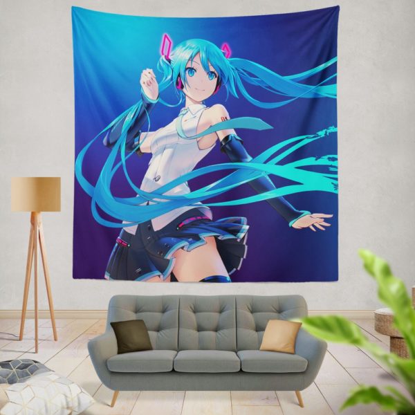 Hatsune Miku Anime Girl Vocaloid Long Hair Wall Hanging Tapestry