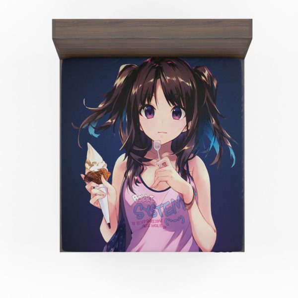 Ice Cream Desert Anime Girl Fitted Sheet