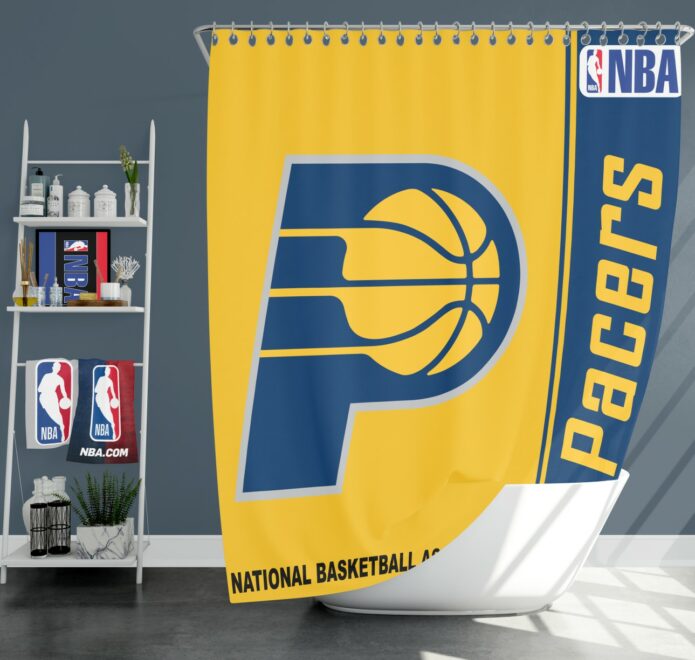 Indiana Pacers NBA Basketball Bathroom Shower Curtain