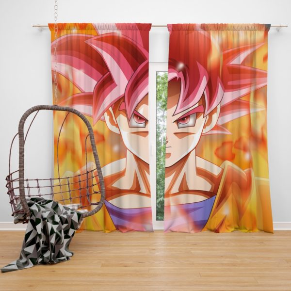 Japanes Anime Goku Bedroom Window Curtain