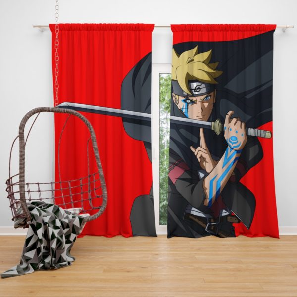 Japanese Anime Boruto Naruto Bedroom Window Curtain