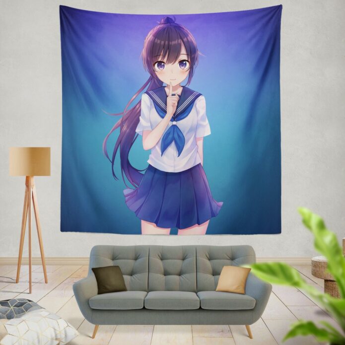 Japanese School Uniform Anime Wall Hanging Tapestry