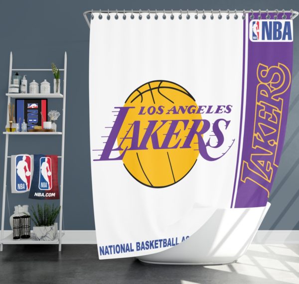 Los Angeles Lakers NBA Basketball Bathroom Shower Curtain