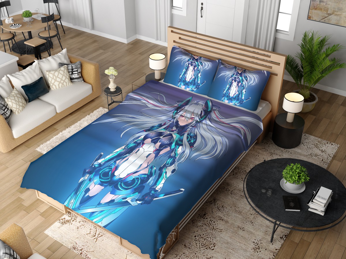 Mecha Girl Cute Anime Bedding Set Ebeddingsets