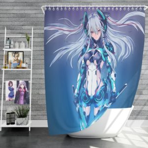 Mecha Girl Cute Anime Shower Curtain