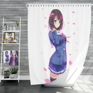 Megumi Kato Anime Girl Shower Curtain