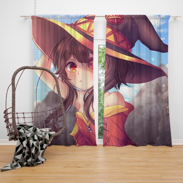 Megumin Konosuba Fairy Tail Anime Bedroom Window Curtain