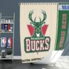Milwaukee Bucks NBA Basketball Bathroom Shower Curtain