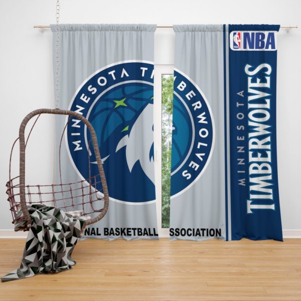 Minnesota Timberwolves NBA Basketball Bedroom Window Curtain