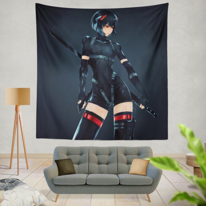 Motoko Kusanagi Ghost In The Shell Wall Hanging Tapestry