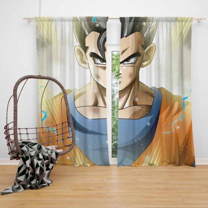 Mystic Gohan Dragon Ball Super Bedroom Window Curtain