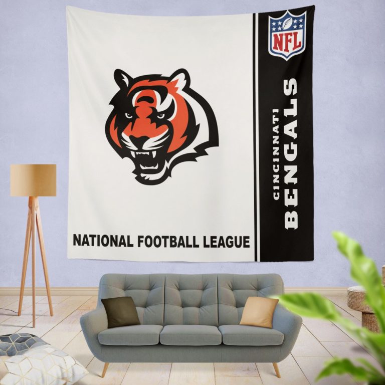 Cincinnati Bengals - Striscione In Feltro E Adesivi Da Parete 30,5x76,2cm - Kit Poster Muro Per Fan, Ufficio, Camera