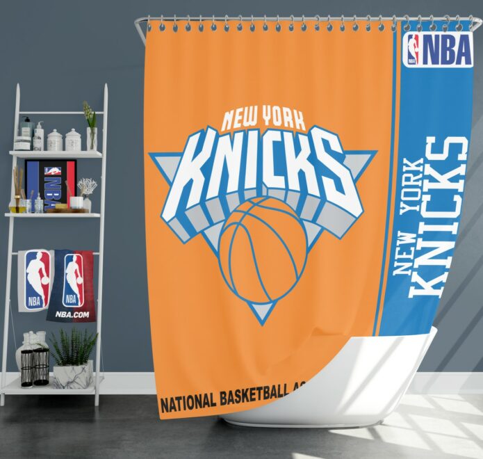 New York Knicks NBA Basketball Bathroom Shower Curtain