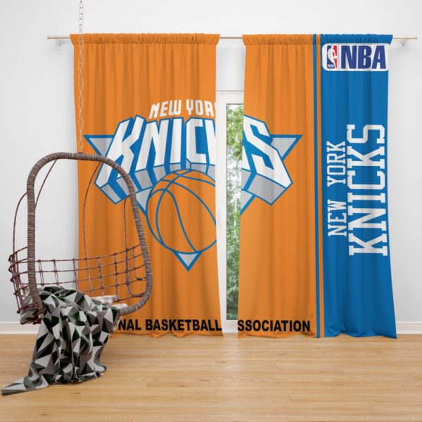 New York Knicks NBA Basketball Bedroom Window Curtain