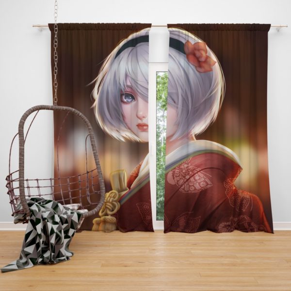 Nier Automata Japanese Costume Anime Bedroom Window Curtain