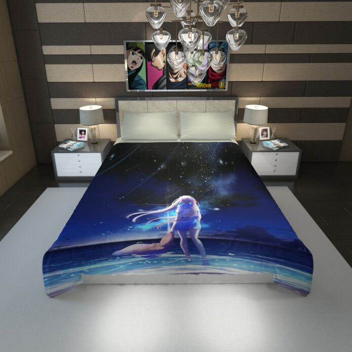 Night Sea Blue Beach Duvet Cover