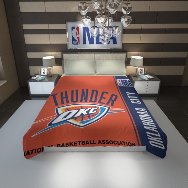 Oklahoma City Thunder NBA Basketball Duvet Cover 1