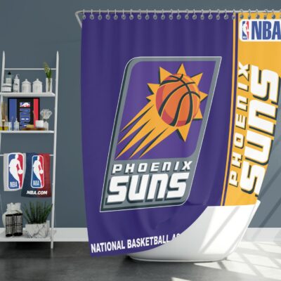 Phoenix Suns Nba Basketball Bathroom Shower Curtain