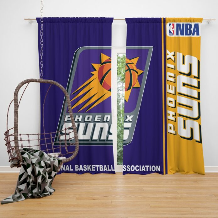 Phoenix Suns NBA Basketball Bedroom Window Curtain