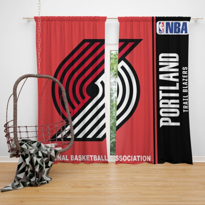 Portland Trail Blazers NBA Basketball Bedroom Window Curtain