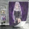 Re Zero Emilia Anime Shower Curtain