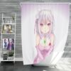 Rezero Emilia Anime Girl Japanese Shower Curtain