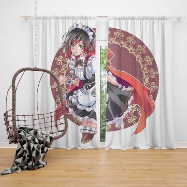 Ruby Rose Anime Girl Rwby Cute Anime Bedroom Window Curtain