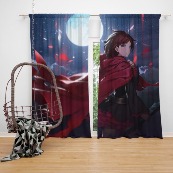 Ruby Rose Rwby Custom Anime Bedroom Window Curtain