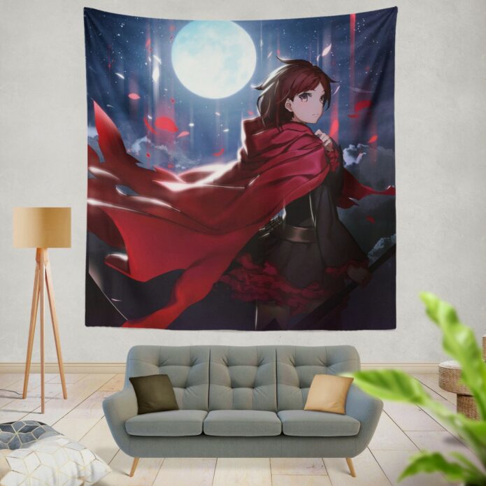 Ruby Rose Rwby Custom Anime Wall Hanging Tapestry