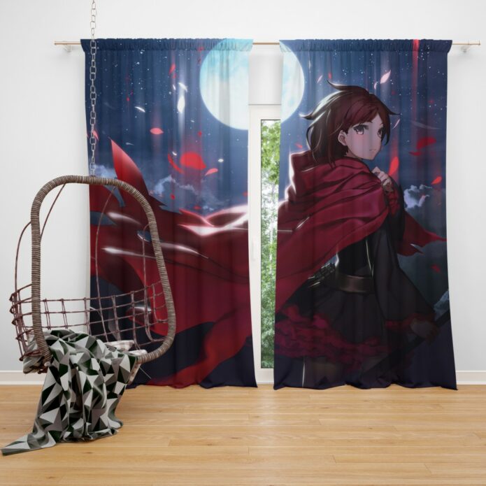 Rwby Eshi Full Moon Bedroom Window Curtain