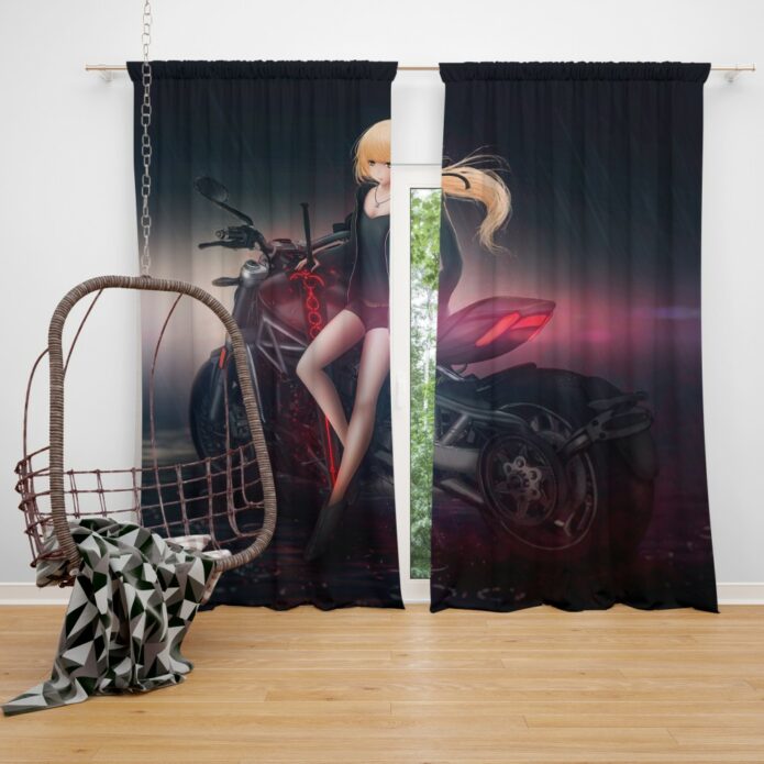 Saber Alter Anime Bedroom Window Curtain