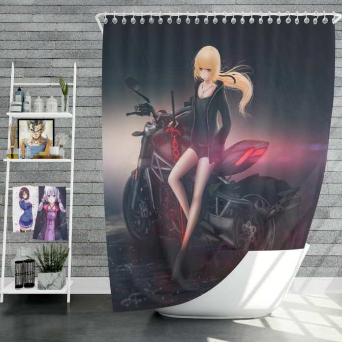 Saber Alter Anime Shower Curtain