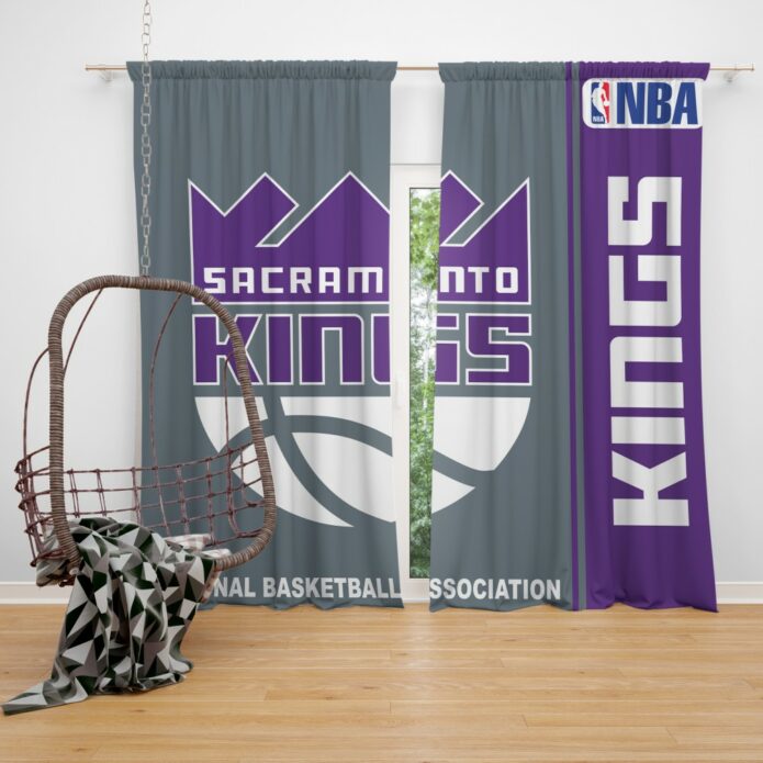 Sacramento Kings NBA Basketball Bedroom Window Curtain