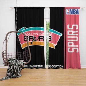 San Antonio Spurs NBA Basketball Bedroom Window Curtain
