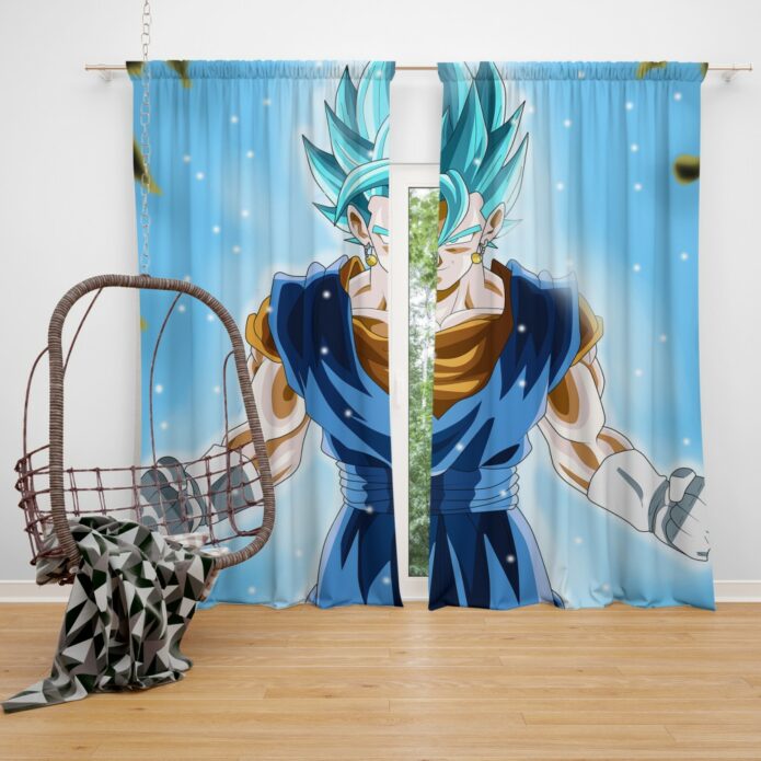 Super Saiyan Vegito Anime Boy Bedroom Window Curtain