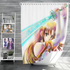 Sword Art Anime Girl Shower Curtain