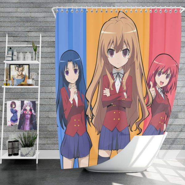 Toradora Japanese Anime Girl Shower Curtain