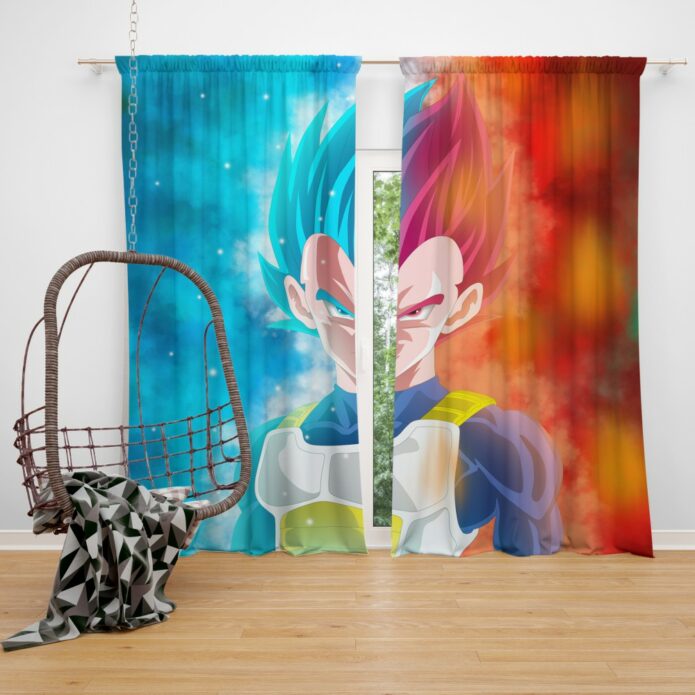 Vegeta Anime Boy Bedroom Window Curtain