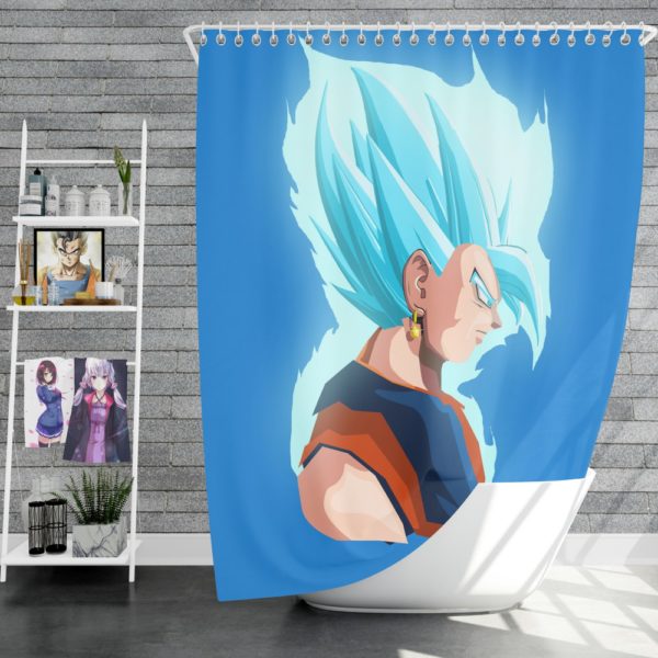 Vegeta Dragon Ball Minimal Design Shower Curtain
