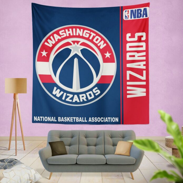Washington Wizards NBA Basketball Bedroom Wall Hanging Tapestry