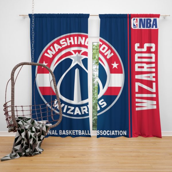Washington Wizards NBA Basketball Bedroom Window Curtain