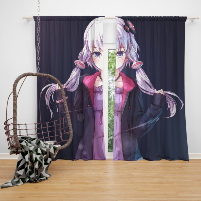 Yuzuki Yukari Vovaloid Anime Girl Bedroom Window Curtain