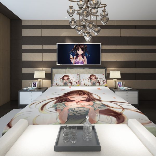 Beautiful Japanese Anime Girl Queen King Comforter 2